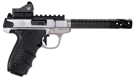 S&W SW22 VICTORY PC STAINLESS FINISH CARBON FIBER W/ RED DOT 6