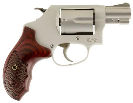 S&W MODEL 637 PC STAINLESS FINISH WOOD GRIPS 1.875