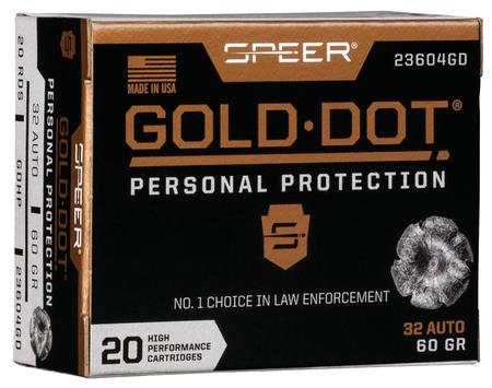 SPEER 23604GD GOLD DOT 32ACP   60 HP        2010