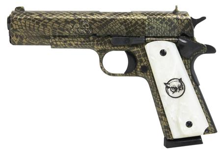 IVER 1911A1WATERMOCCASIN 45  5IN GVRN SNAKE GRN