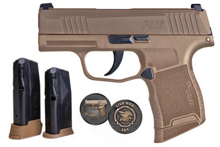 SIG SAUER P365 COYOTE NRA NS (3) MAGS 10+1 9MM