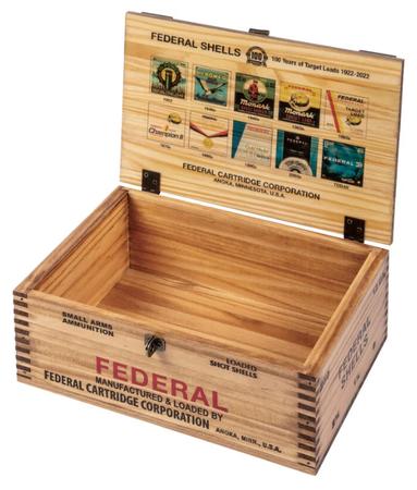 FEDERAL 100TH ANNIVERSARY WOODEN AMMO CRATE