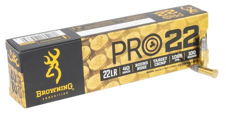 BROWNING PRO-22 SUBSONIC 22LR 40 GRAIN LEAD ROUND NOSE 100 RD