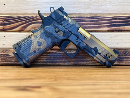 NIGHTHAWK 1911 VICE PRESIDENT IOS (DOUBLE STACK) GOLD HALO CAMO 4.25