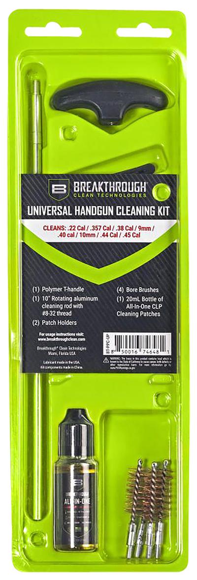BCT PP UNIVERSAL HANDGUN CLEANING KIT - .22 CAL / .357 CAL / .38 CAL / 9MM / .4